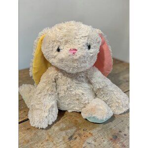 Soft Plush Bunny With Yellow & Pink Ears By Kellytoy